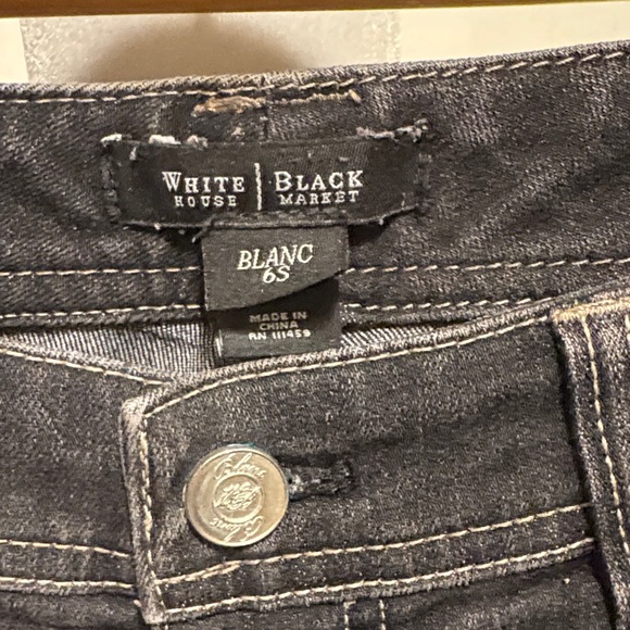White House Black Market Dark Straight Leg Jeans - Picture 2 of 3